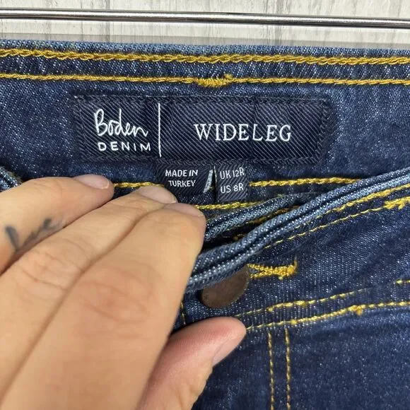 Womens Size 8 Boden Wide Leg Jeans NWT - Picture 2 of 6